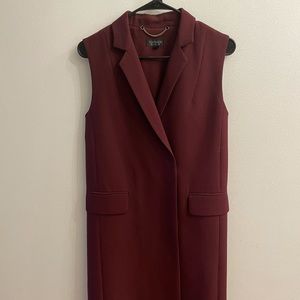 Top shot burgundy blazer coat